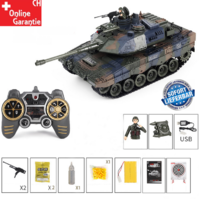 Ferngesteuerter Militär Panzer Tank RC Leopard Airsoft Softair BB Kugeln Schiess Funktion Spielzeug Roboter Geschenk Hit