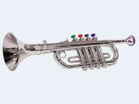 Kindertrompete Trompete Kind Musik Musiker Link und Rechtshändler Musikinstrument Instrument Kinder Spielzeug