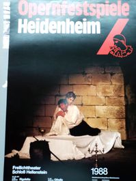 Plakat 1988 für Opern Fans Verdi in Heidenheim