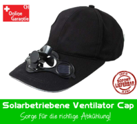 Solar Baseball Cap Mütze Kappe mit integriertem Mini Ventilator Sommer Sonne Gadget Solarkappe Modeaccesoire Solar-Baseball-Cap