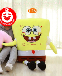 SpongeBob Schwammkopf Plüsch Figur 120cm XXL Plüschtier Stofftier Kuscheltier Plüschfigur Fan TV Serie Kino Gelb Gelber Kult Geschenk Kind Kinder